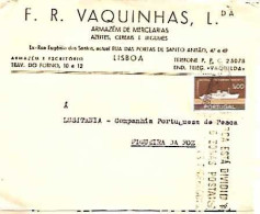 Portugal & Marcofilia, F.R. Vaquinhas Armazém De Mercearias. Lisboa A Figueira Da Foz 1959 (8885) - Cartas & Documentos