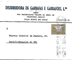 Portugal & Empresa Vidreira Da Fontela, Distribuidora De Garrafas E Garrafões, Porto A Figueira Da Foz 1959 (5) - Storia Postale