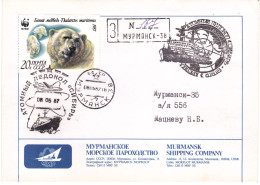 URSS Navire Atomique SIBERIE  Brise Glace   1987 Mourmansk Shipping Company Cachet Sibir - Navires & Brise-glace