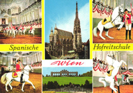 VIENNA, MULTIPLE VIEWS, SPANISH RIDING SCHOOL, HORSE, CHURCH, ARCHITECTURE, AUSTRIA, POSTCARD - Wien Mitte