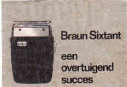 Dutch Matchbox Label, Braun Sixtant - Een Overtuigend Succes, Scheerapparaat - Shaving Machine, Holland Netherlands - Boites D'allumettes - Etiquettes
