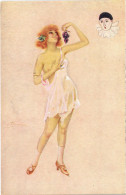 PC ARTIST SIGNED, MEUNIER, PÉCHÉS CAPITAUX, RISQUE, Vintage Postcard (b51707) - Meunier, S.