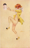 PC ARTIST SIGNED, MEUNIER, PÉCHÉS CAPITAUX, RISQUE, Vintage Postcard (b51702) - Meunier, S.