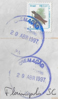 Brazil 1997 Cover Postage Rate Social Letter 1 Cent Of Real From Belém Cremação Agency To Florianópolis Burning Garbage - Briefe U. Dokumente