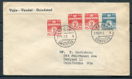 1950 Denmark Railway Cover Vejle / Grinsted  - Briefe U. Dokumente