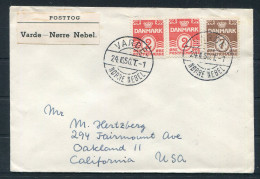 1950 Denmark Posttog Railway Cover Varde / Norre Nebel - Briefe U. Dokumente