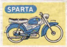 Dutch Matchbox Label, SPARTA - Motorcycle, Apeldoom - Gelderland, Holland, Netherlands - Boites D'allumettes - Etiquettes