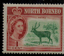 BRITISH NORTH BORNEO DEL NORD 1961 QUEEN ELIZABETH II PAYAU 1c - Borneo Del Nord (...-1963)