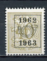 BELGIQUE:  1962-1963 PREO N° Yvert 399 (*) - Tipo 1951-80 (Cifra Su Leone)