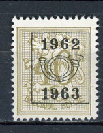 BELGIQUE:  1962-1963 PREO N° Yvert 399 (*) - Typos 1951-80 (Ziffer Auf Löwe)