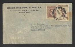 Lettre D'argentine Pour La France - Compagnie Générale De Télégraphie Sans Fil - Briefe U. Dokumente