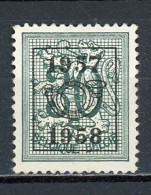 BELGIQUE:  1957-1958 PREO N° Yvert 337 (*) - Typografisch 1951-80 (Cijfer Op Leeuw)