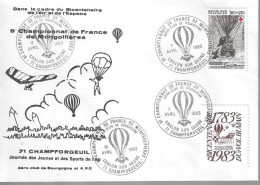 9 è  Championnat De France De Montgolfière 1983 Chalon Sur Saône - Philatelic Fairs