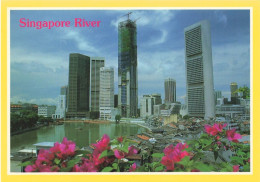 SINGAPOUR - Picturesque View Of Towering Skyscrapers And Old Buildings Alongside The Singapore River - Carte Postale - Singapour