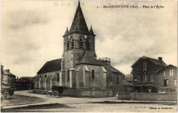 CPA Ste-Genevieve Place De L'Eglise (1186253) - Sainte-Geneviève