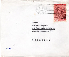 74943 - Vatikan - 1965 - 40L Dante EF A Bf CITTA DEL VATICANO - ... -> Westdeutschland - Covers & Documents