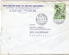 74944 - Vatikan - 1965 - 70L Dante EF A Bf (li Rauh Geoeffnet) CITTA DEL VATICANO - ... -> Westdeutschland - Briefe U. Dokumente