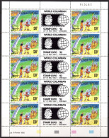 French Polynesia 1992, 500th Discovery Of America, Overp. Stamp Expo, Sheetlet - Cristoforo Colombo