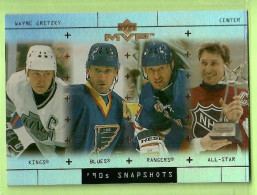 WAYNE GRETZKY---UPPER DECK "MVP---'90's SNAPSHOTS" 1999 (NHL--4-1) - 1990-1999