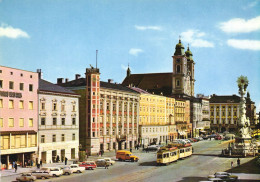 LINZ, ARCHITECTURE, TRAM, CARS, MONUMENT, AUSTRIA, POSTCARD - Linz