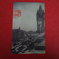 BASEL RATHAUSTURM MIT BLICK AUF DEN MARKTPLATZ - Basilea