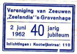 Dutch Matchbox Label 1962,'s- Gravenhage - Zuid Holland, Vereniging Van Zeeuwen Zeelandia, INLICHTINGEN, Netherlands - Boites D'allumettes - Etiquettes