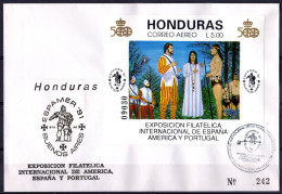 Honduras 1991, Discovery Of America, BF In FDC - Indianer