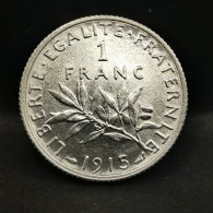 1 FRANC SEMEUSE ARGENT 1915 FRANCE / SILVER - 1 Franc