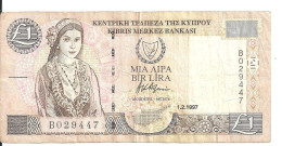 CHYPRE 1 POUND 1997 VF P 57 - Cyprus