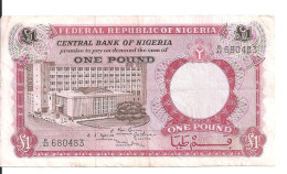 NIGERIA 1 POUND ND1967 VF P 8 - Nigeria