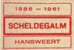 Dutch Matchbox Label 1961, HANSWEERT - Zeeland, SCHELDEGALM 1886 - 1961, Reality Office, Holland, Netherlands - Boites D'allumettes - Etiquettes