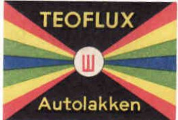 Dutch Matchbox Label, TEOFLUX - Autolakken, Holland, Netherlands - Boites D'allumettes - Etiquettes