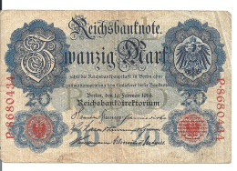 ALLEMAGNE 20 MARK 1914 VF P 46 - 20 Mark