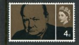 GREAT BRITAIN - 1965  4d  CHURCHILL  PHOSPHOR  MINT NH - Unused Stamps