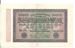 ALLEMAGNE 20000 MARK 1923 XF+ P 85 - 20.000 Mark
