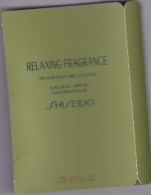 Ancienne Miniature De Parfum - SHISEIDO - EDT - Relaxing Fragrance - Vaporisateur Pleine Avec Boite 1ml - Miniaturen Damendüfte (mit Verpackung)