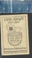 FDJ BERLIN 1950 DEUTSCHLANDTREFFEN DER JUGEND- OLD MATCHBOX LABEL DDR - Boites D'allumettes - Etiquettes