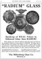 Radium Glass Millersburg Glass Advertising 1911 (Photo) - Gegenstände