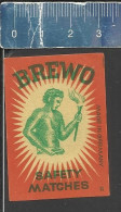 BREWO (NATIVE WITH TORCH ) - OLD EXPORT MATCHBOX LABEL DDR - Boites D'allumettes - Etiquettes