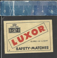 LUXOR SAFETY MATCHES - OLD EXPORT MATCHBOX LABEL DDR - Boites D'allumettes - Etiquettes