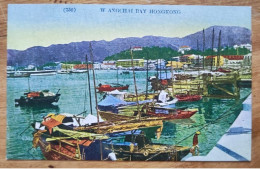 Hong Kong W Angchai Bay Postcard Circa 1930s - Chine (Hong Kong)