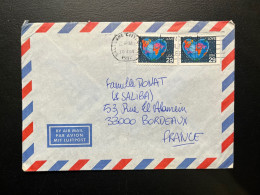 ENVELOPPE USA SALTLAKE CITY POUR BORDEAUX 1992 - Cartas & Documentos