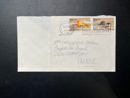 ENVELOPPE USA SALTLAKE CITY POUR CHAMPDIEU 1992 / APTE TARPON FLY & MUDDLER MIHNOW - Storia Postale