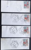 23 Timbres, Beaux Cachets Sur Gandon, Coq & Marianne Decaris, Blasons - Marken