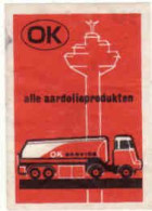 Dutch Matchbox Label, OK, Alle Aardelieprodukten, Truck,  Holland, Netherlands - Boites D'allumettes - Etiquettes