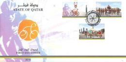 QATAR  - 2016-  FDC OF UCI WORLD CHAMPIONSHIPS STAMPS. - Qatar
