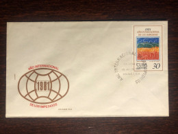 CUBA FDC COVER 1981 YEAR DISABLED PEOPLE HEALTH MEDICINE STAMP - Storia Postale