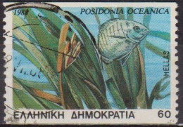 Poisson, Posidonie - GRECE - Faune, Flore - N° 1663 - 1988 - Usados