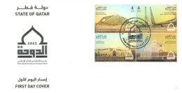 QATAR  - 2021-  FDC OF DOHA CAPITAL OF CULTURE IN THE ISLAMIC WORLD STAMPS. - Qatar