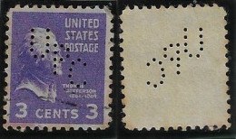 USA United States 1931/1954 Stamp With Perfin UPC By The Union Pacific Coal Company From Rock Springs Lochung Perfore - Perforés